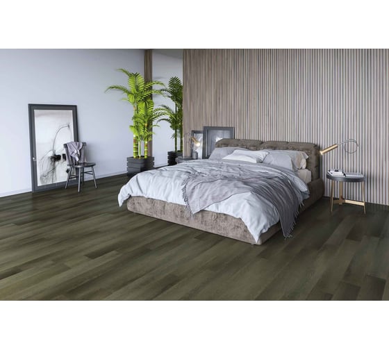 Замковое напольное покрытие Home Expert Natural Дуб Ночной лес, 1220x150x3.5 мм, 0,3 мм, фаска, 12 шт. уп. 2187-03
