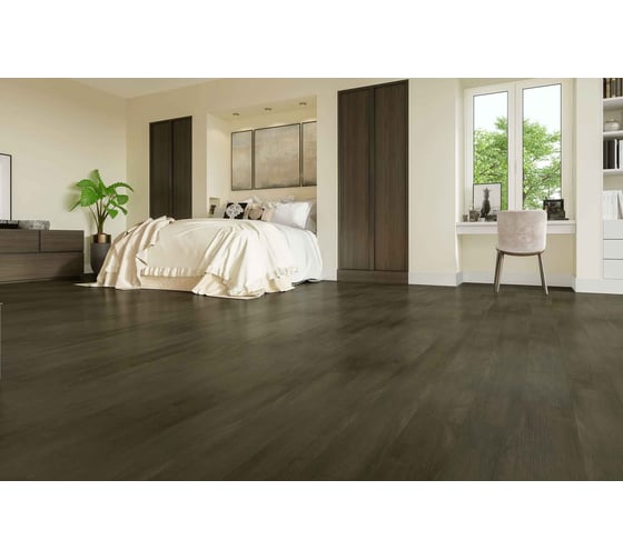Замковое напольное покрытие Home Expert Natural Орех классический, 1220x150x3.5 мм, 0,3 мм, фаска, 12 шт. уп. 2178-04