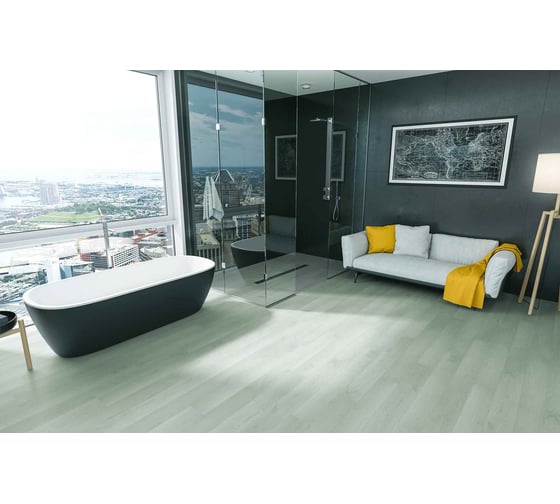 Замковое напольное покрытие Home Expert Natural Дуб Ледяной замок, 1220x150x3.5 мм, 0,3 мм, фаска, 12 шт. уп. 943-07