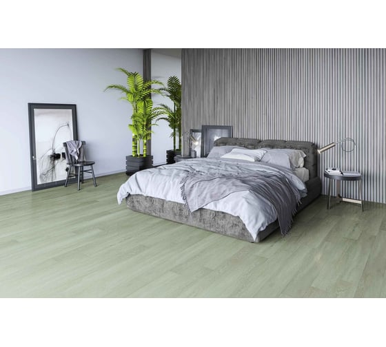 Замковое напольное покрытие Home Expert Natural Дуб Густой туман, 1220x150x3.5 мм, 0,3 мм, фаска, 12 шт. уп. 2106-12
