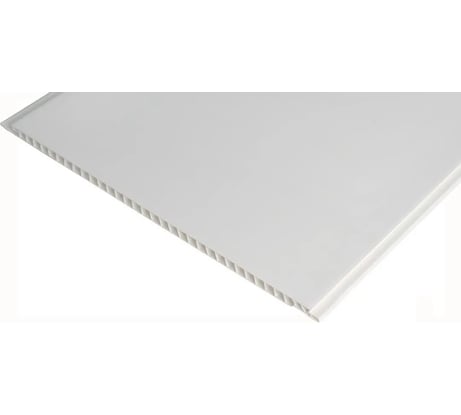 Стеновая панель FINEBER Белая матовая, 2700x250x8 мм, 12 шт.,8,1 кв.м. FBA.М.2700-1