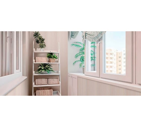 Стеновая панель FINEBER Рипс белый, 2700x250x8 мм, 5 шт., 3,375 кв.м. FB.SP.L.2700-8.RiWh