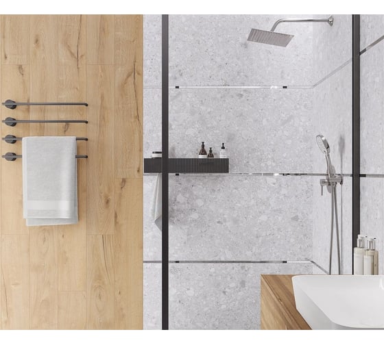 Керамогранит LAPARET Matrix светло-серый матовый 60x120, уп.1,44 м2, (в уп. 2 штуки) х9999300679