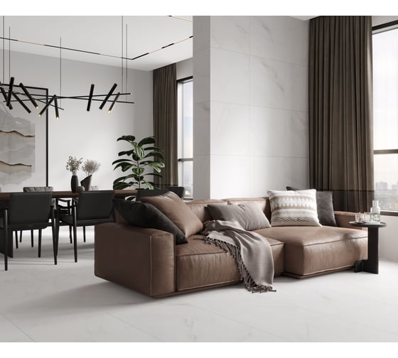 Керамогранит LAPARET tenderness белый 60x60 см., уп. 1,44 м2., 4 шт. в уп х9999295362