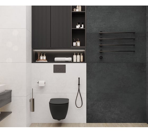 Керамогранит LAPARET techno grafito графитовый 60x119,5 см., матовый карвинг, в упаковке 2,151 м2., (3 шт/упак) х9999297787