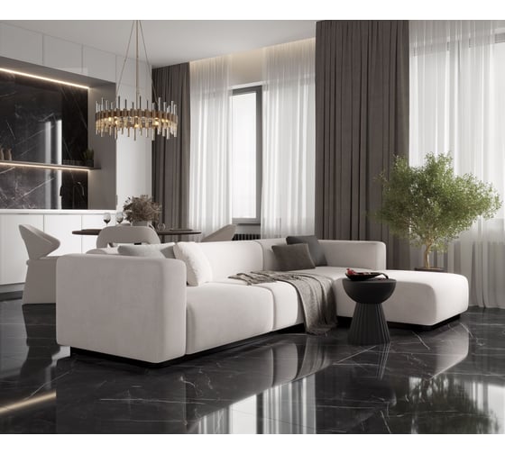 Керамогранит LAPARET zodiac темно-серый 60x120 см., уп. 1,44 м2., 2 шт. в уп х9999294597