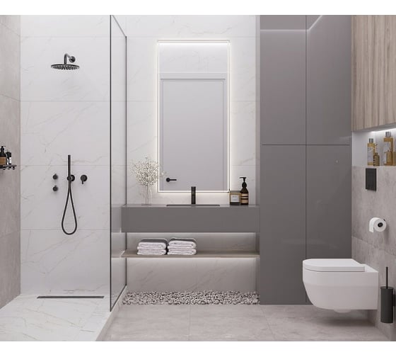 Керамогранит LAPARET europa gold белый 60x120 см., уп. 1,44 м2., 2 шт. в уп х9999295344