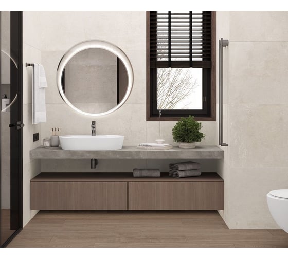 Керамогранит LAPARET smart marfil бежевый 60x119,5 см., матовый структурный, в упаковке 2,151 м2., (3 шт/упак) х9999297779