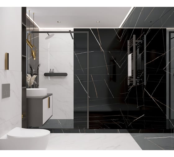Керамогранит LAPARET lawa black черный 60x120 см., уп. 1,44 м2., 2 шт. в уп х9999295207