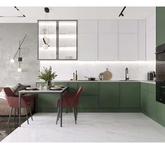Керамогранит LAPARET swizer white белый 60x120 см., уп. 1,44 м2., 2 шт. в уп х9999295354