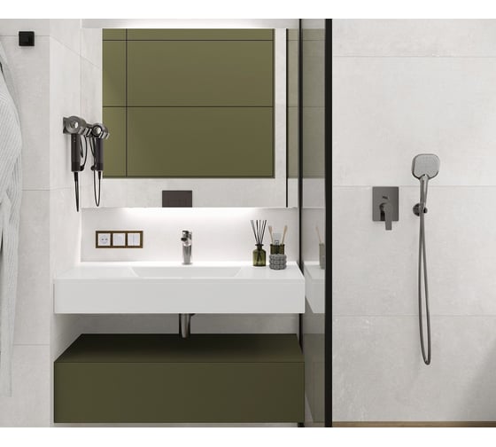 Керамогранит LAPARET smart perla светло-серый 60x119,5 см., матовый структурный, в упаковке 2,151 м2., (3 шт/упак) х9999297781