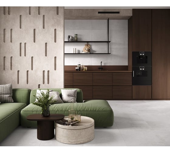 Керамогранит LAPARET smart perla светло-серый 60x119,5 см., матовый структурный, в упаковке 2,151 м2., (3 шт/упак) х9999297781