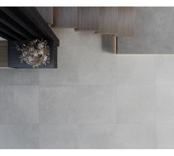 Керамогранит LAPARET techno gris серый 60x60 см., матовый карвинг, в упаковке 1,8 м2., (5 шт/упак) х9999297809