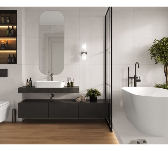 Керамогранит LAPARET proto blanco белый 60x119,5 см., матовый, в упаковке 2,151 м2., (3 шт/упак) х9999297775