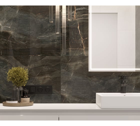 Керамогранит LAPARET stellar wind темно-серый 60x60 см., уп. 1,44 м2., 4 шт. в уп х9999294599