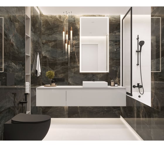 Керамогранит LAPARET stellar wind темно-серый 60x60 см., уп. 1,44 м2., 4 шт. в уп х9999294599