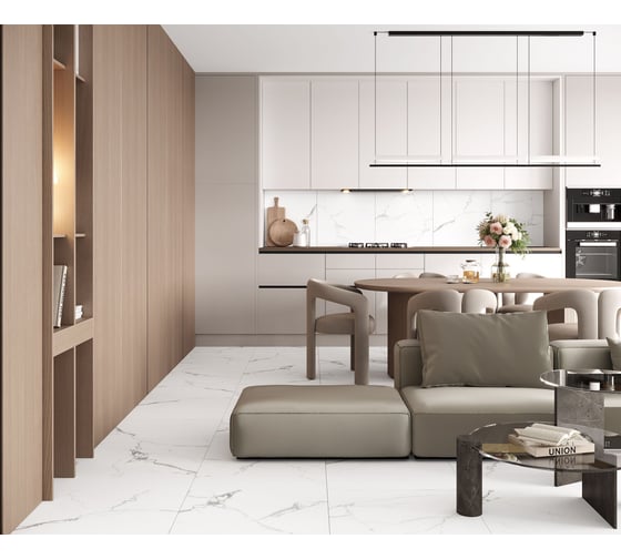 Керамогранит LAPARET pristine white белый матовый 60x60 см., уп. 1,44 м2., 4 шт. в уп х9999295364