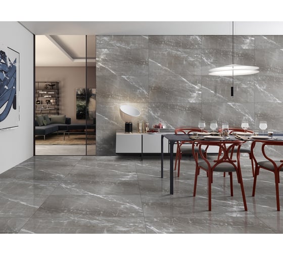 Керамогранит LAPARET patara grigio i серый матовый 60x60 см. 1,44 м2 (в упаковке 4 плитки) х9999286797