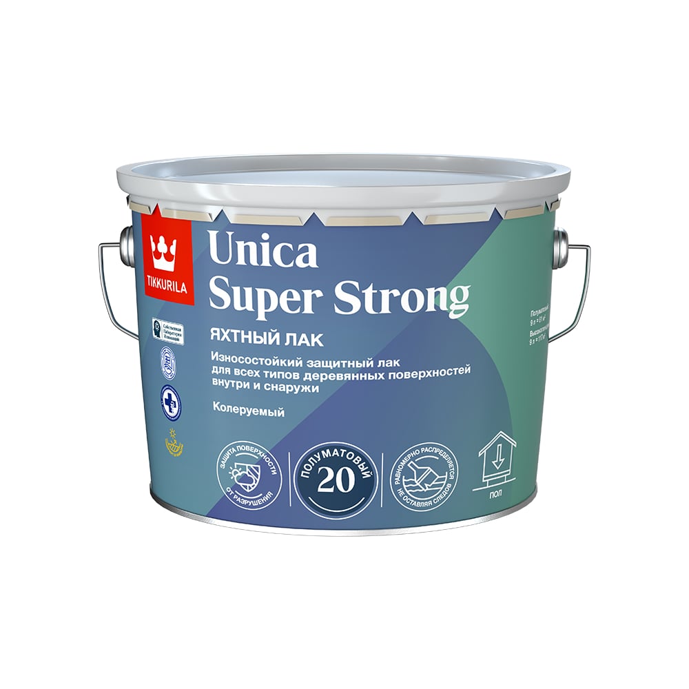 Универсальный лак Tikkurila UNICA SUPER STRONG EP п/мат 9л 700014013 -  выгодная цена, отзывы, характеристики, фото - купить в Москве и РФ