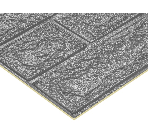 Мягкая самоклеящаяся 3d панель LAKO классический кирпич серебро, 50x55 см, толщина 4 мм, мега комплект 10 шт. LKD-01-03-14-MEGA10