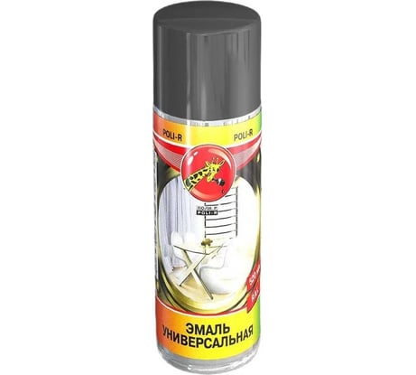 Универсальная эмаль Poli-R серая RAL7040, аэрозоль, 520 мл 15705
