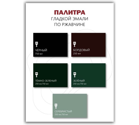 Эмаль Poli-R POLI - HAMMER гладкая, зеленая (1243), 0.25 л 14340