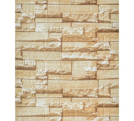 Мягкая самоклеящаяся 3d панель LAKO рулон "каменная кладка 26" 70x600 см, толщина 6 мм LKD-16-05-FC71-RU