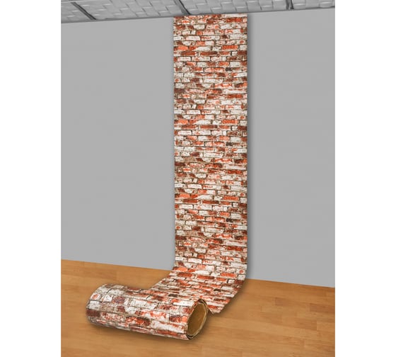 Мягкая самоклеящаяся 3d панель LAKO рулон "кирпичная кладка 17" 70x600 см, толщина 6 мм LKD-16-05-FC80-RU