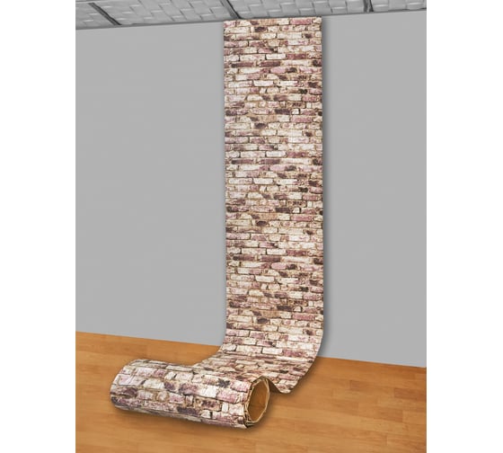 Мягкая самоклеящаяся 3d панель LAKO рулон "кирпичная кладка 18" 70x600 см, толщина 6 мм LKD-16-05-FC80-3-RU