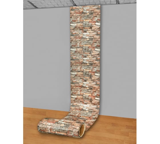 Мягкая самоклеящаяся 3d панель LAKO рулон "каменная кладка 24" 70x600 см, толщина 6 мм LKD-16-05-FC23-RU