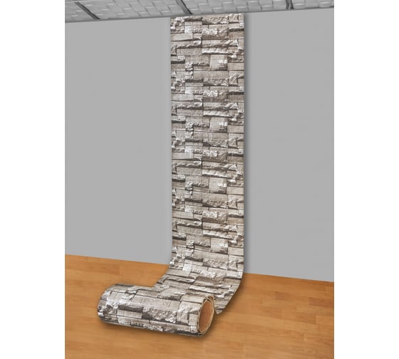 Мягкая самоклеящаяся 3d панель LAKO рулон "каменная кладка 25" 70x600 см, толщина 6 мм LKD-16-05-FC69-RU