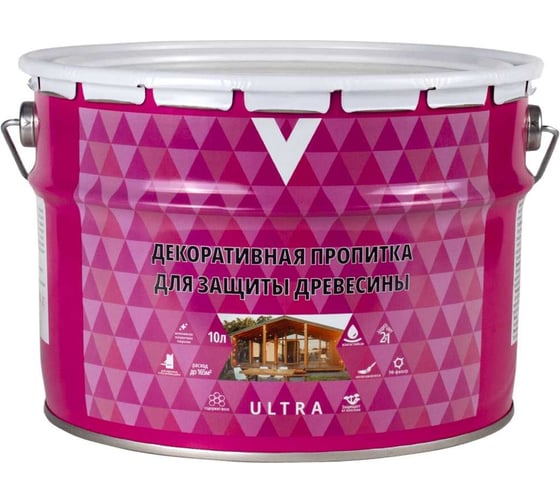 Декоративная пропитка V Ultra венге, 10 л 255422 1