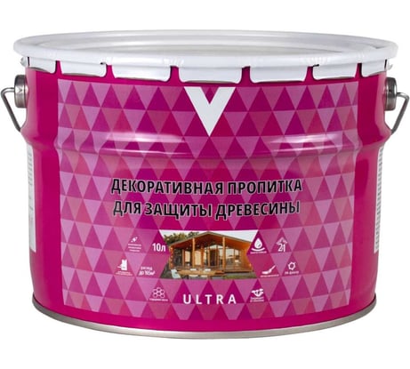 Декоративная пропитка V Ultra сосна, 10 л 255437
