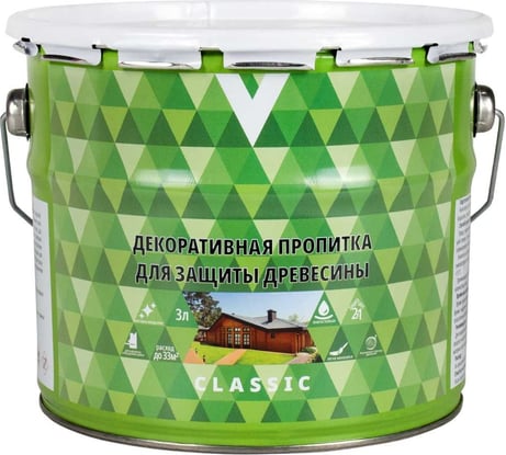 Декоративная пропитка V Classic бесцветная, 3 л 257881