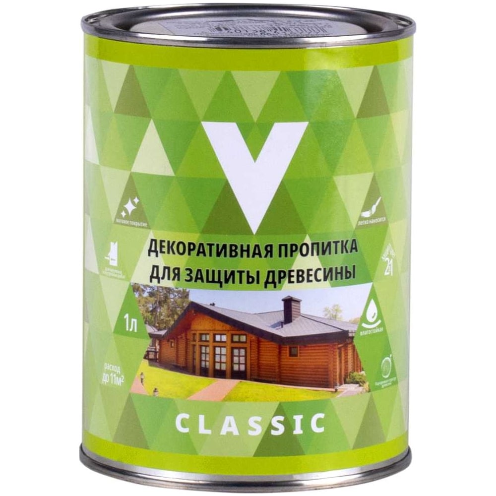 Декоративная пропитка V Classic белая, 1 л 262208 - выгодная цена, отзывы,  характеристики, фото - купить в Москве и РФ