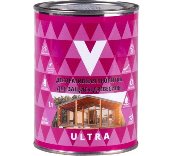 Декоративная пропитка V Ultra белая, 1 л 262211 1