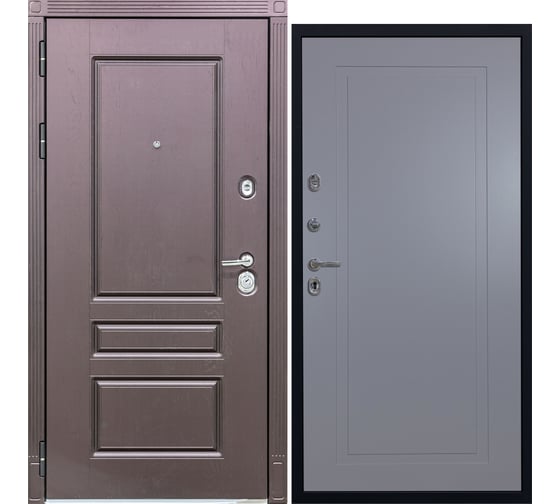 Дверь DIVA STR МХ-27 2050x860 мм, левая, Крафтовый дуб - Н10 Силк Маус УТ-00079931 1