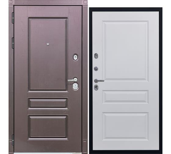Дверь DIVA STR МХ-27 2050x960 мм, левая, Крафтовый дуб - Д13 Белый софт УТ-00079903 1