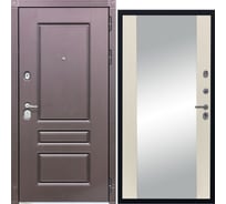 Дверь DIVA STR МХ-27 зеркало, 2050x860 мм, правая, Крафтовый дуб - Д15 Софт шампань УТ-00079951