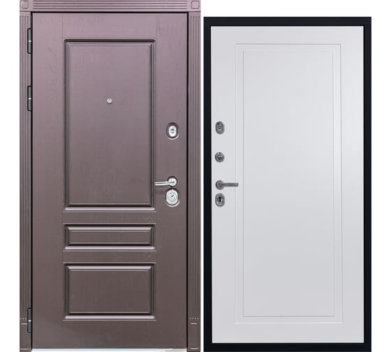 Дверь DIVA STR МХ-27 2050x960 мм, левая, Крафтовый дуб - Н10 Белый софт УТ-00079927