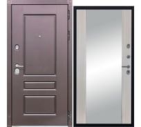 Дверь DIVA STR МХ-27 зеркало, 2050x860 мм, правая, Крафтовый дуб - Д15 Сандал белый УТ-00079943