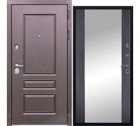 Дверь DIVA STR МХ-27 зеркало, 2050x960 мм, правая, Крафтовый дуб - Д15 Венге УТ-00079941