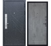 Дверь DIVA STR МХ-26 2050x860 мм, правая, Гранит лава оникс - МХ-26 Бетон светлый УТ-00080137