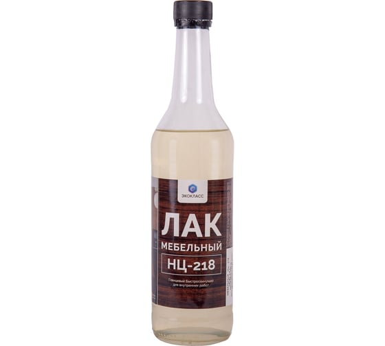 Мебельный лак Экокласс НЦ-218 бесцветный, 0.5 л 27113