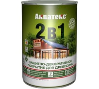 Защитно-декоративное покрытие для дерева АКВАТЕКС 2 в 1 полуматовое, белый, 0.8 л 257193
