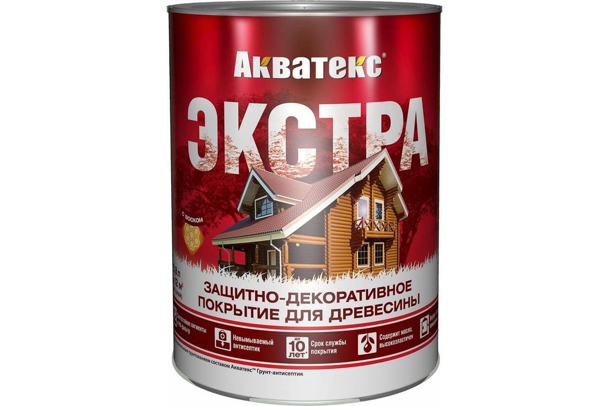 Защитно-декоративное покрытие для дерева АКВАТЕКС ЭКСТРА полуглянцевое ...