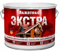 Защитно-декоративное покрытие для дерева АКВАТЕКС ЭКСТРА полуглянцевое, белый, 9 л 259778