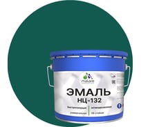 Эмаль MALARE НЦ-132 для металла, по дереву, для минеральных поверхностей, RAL 6005, зеленый мох, глянцевая, 10 кг 2038070757164