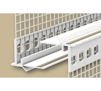 Оконный примыкающий профиль IDEAL Евро 6 мм, с сеткой, 80 мм, 2.5 м, 001 белый Ш-П6С 001 БЕЛ