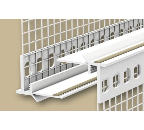 Оконный примыкающий профиль IDEAL Евро 6 мм, с сеткой, 80 мм, 2.5 м, 001 белый Ш-П6С 001 БЕЛ
